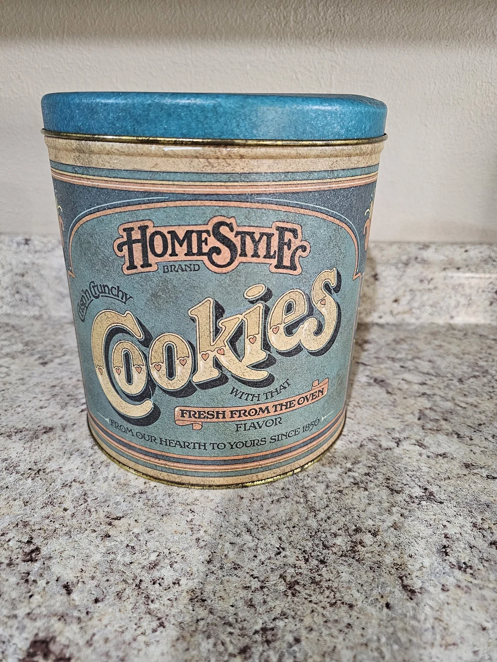 Vintage HomeStyle Cookies Tin Vintage-Inspired Kitchen Storage